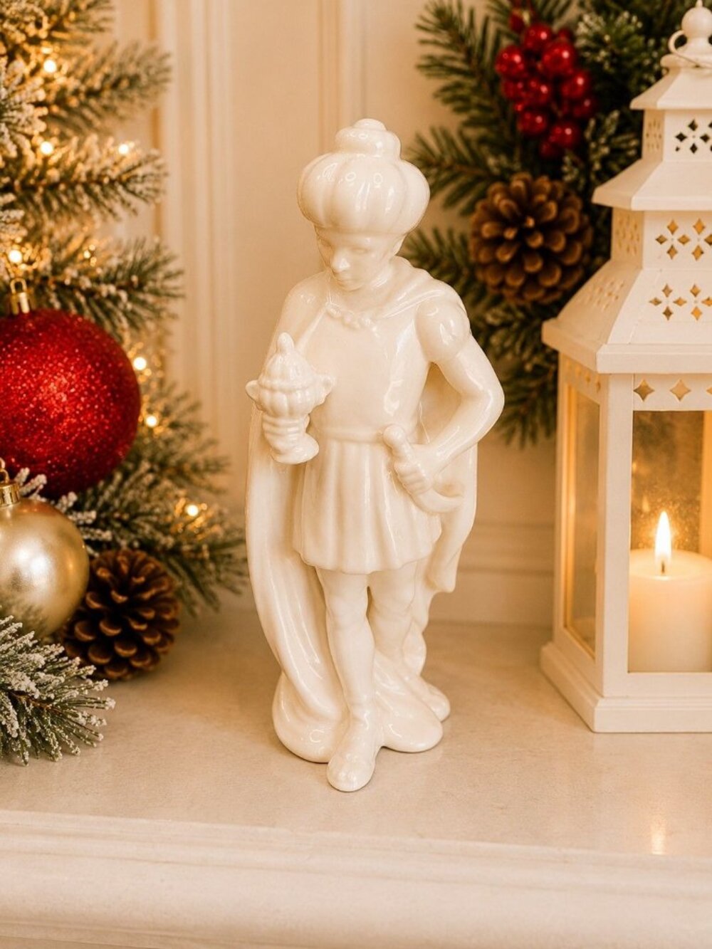 Vintage Goebel White Nativity Standing Wise Man Magi W Germany 8" Replacement